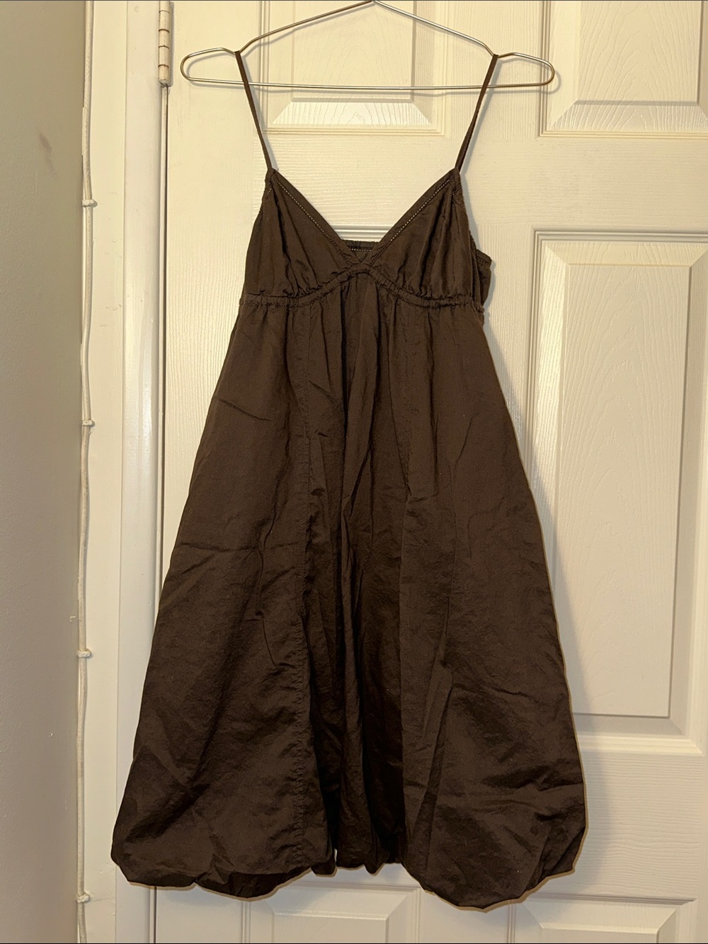 GAP Strapless Brown Bubble Hem Dress